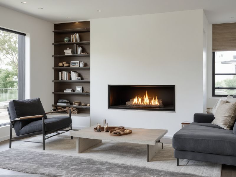 Modern Gas Fireplace Installation